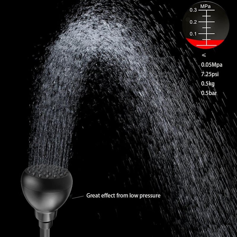 Nuodan High Pressure Shower Head - Powerful Bathroom Pressure Boosting Showerhead - Perfect Universal Replacement for Rain Shower Heads(Matte Black) - Image 2